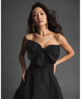 Bow Detailed Strapless Ballgown