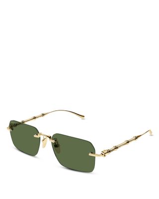Rectangular Rimless Sunglasses, 56mm