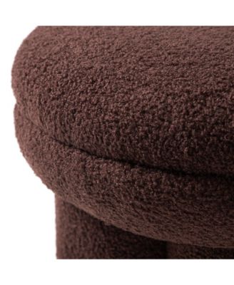  Trina Pillar Base Fabric Ottoman