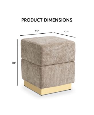  Lyra Chenille Cube Storage Ottoman