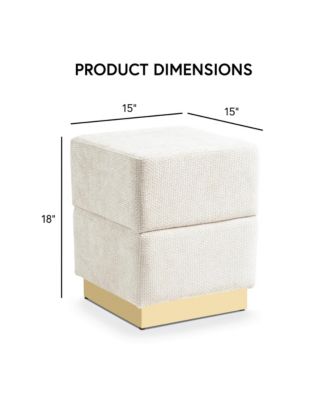  Lyra Chenille Cube Storage Ottoman