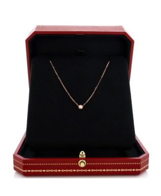  Small Cartier D'Amour Pendant Necklace 18K Rose Gold with Diamond, 14.75 - 16"