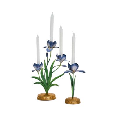 Meadow Walk Iris 9" Candlestick