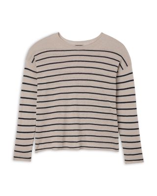 Linen Cotton Jewel Neck Sweater