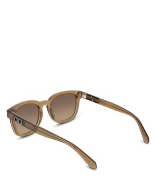 Color Block Temple Rectangular Sunglasses, 54mm