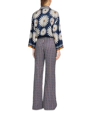 Floral Print Silk Shirt 