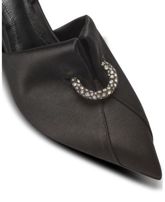 Women's Satin Slingbacks with Piercing