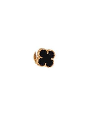  Sweet Alhambra Stud Earrings 18K Gold and Onyx