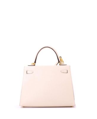 Kelly 25 Handbag Light Epsom with Gold Hardware
