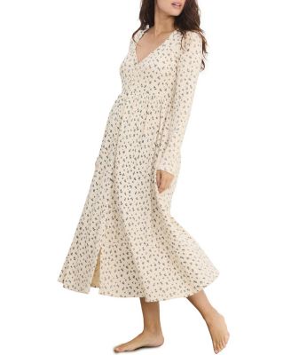 The Printed Waffle Nursing Dress