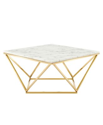  Vertex Gold Metal Stainless Steel Coffee Table