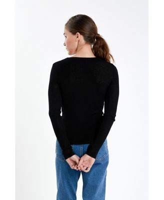  Women's Loose Knit Long Sleeve Top