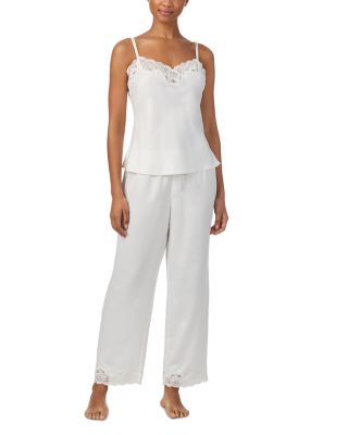 New Signature Satin Lace Cami Top & Ankle Pant Pajama Set