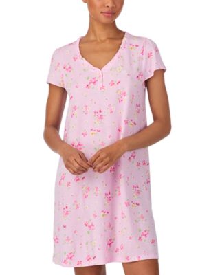 Flutter Sleeve Knit Ruffle Nightgown