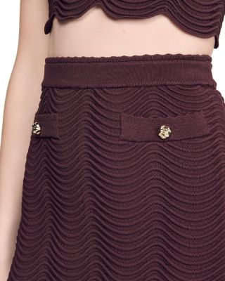 Short Decorative Knit Skirt
