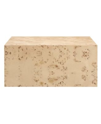  Cosmos 36" Square Burl Wood Coffee Table
