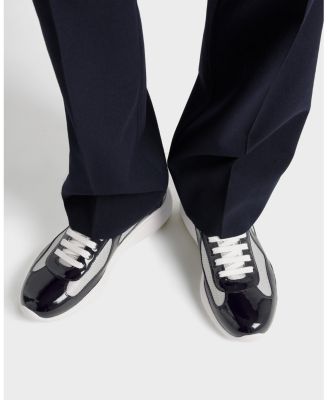  Men's America's Cup Sneakers Patent Leather And Technical Fabric