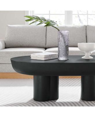  Caspian Oval Concrete Coffee Table