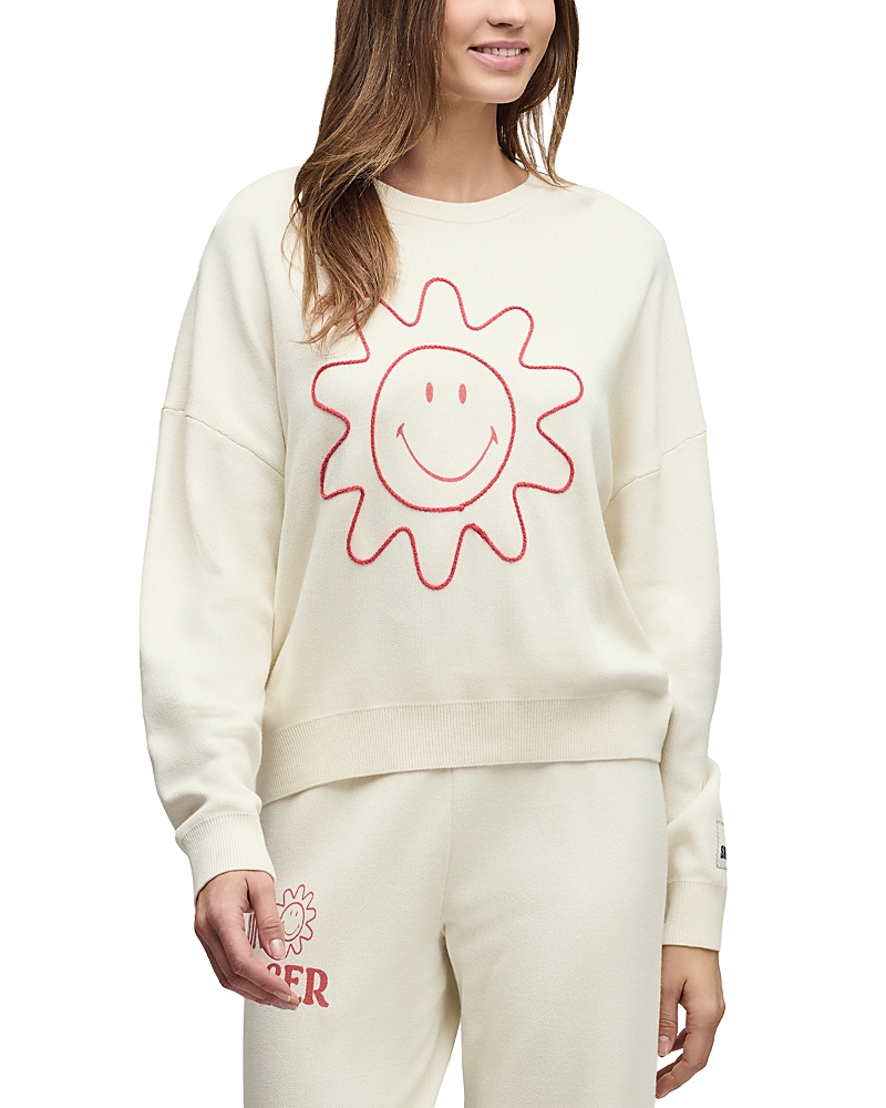 Barefoot Dreams Cozychic Ultra Lite Cotton Smiley Sun & Stars Pullover Top