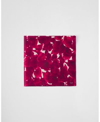  Printed Silk Shantung Scarf