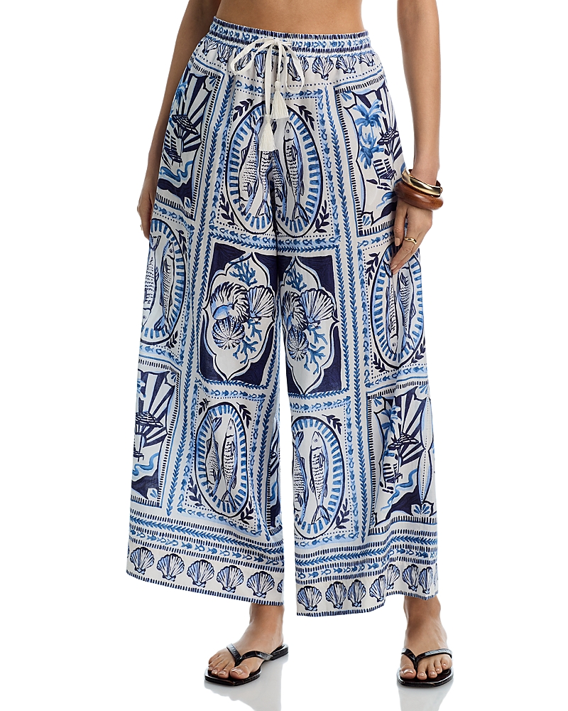 Echo Montauk Tile Pants Swim Cover-up In White