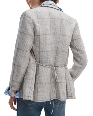 Chappell Plaid Linen Blazer