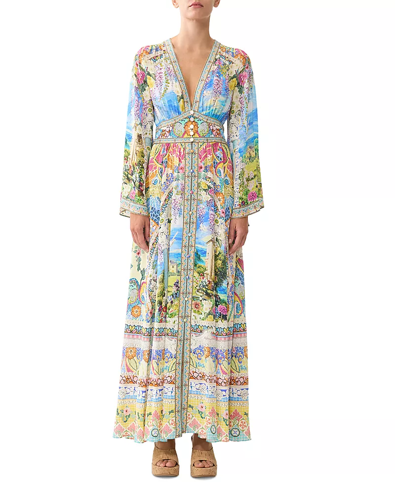 Camilla Majestic Milla Shaped Waistband Dress With Gathered Sleeves