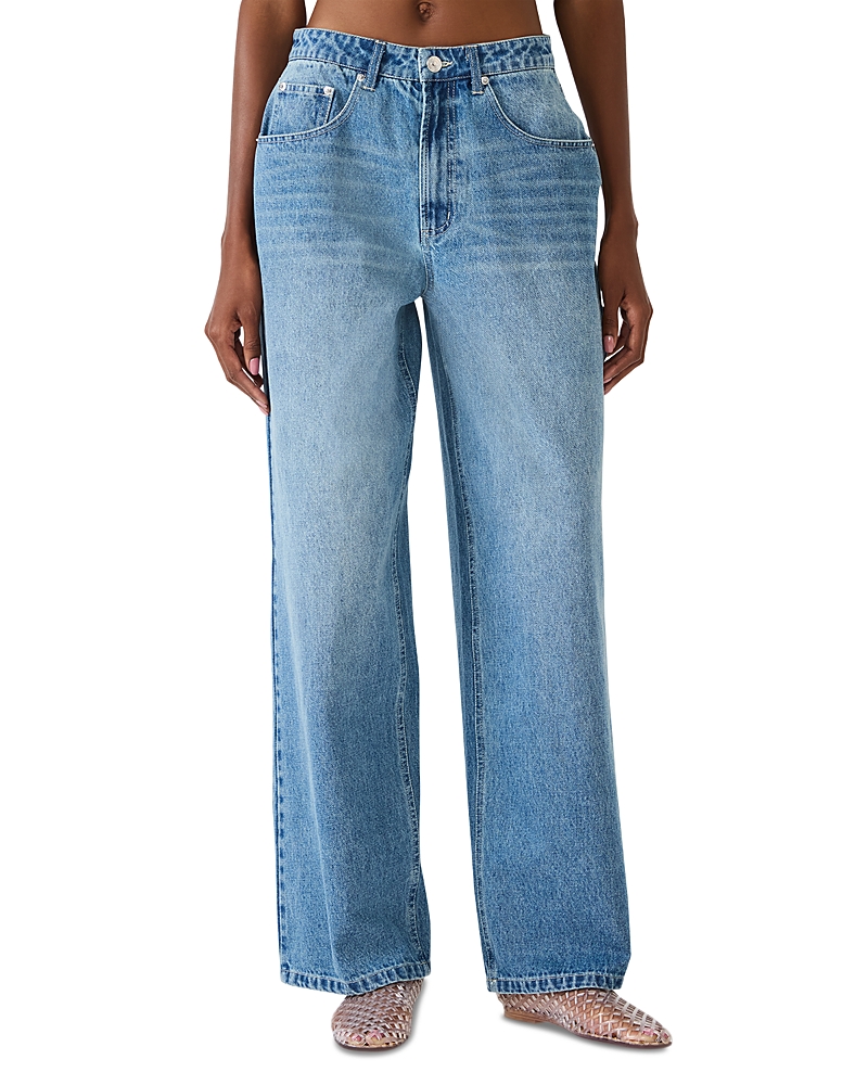 Steve Madden Sydnee High Rise Bootcut Jeans in Aruba Blue