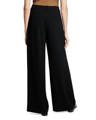 Wide Leg Pleated Trousers