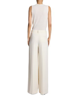 Wide Leg Pleated Trousers