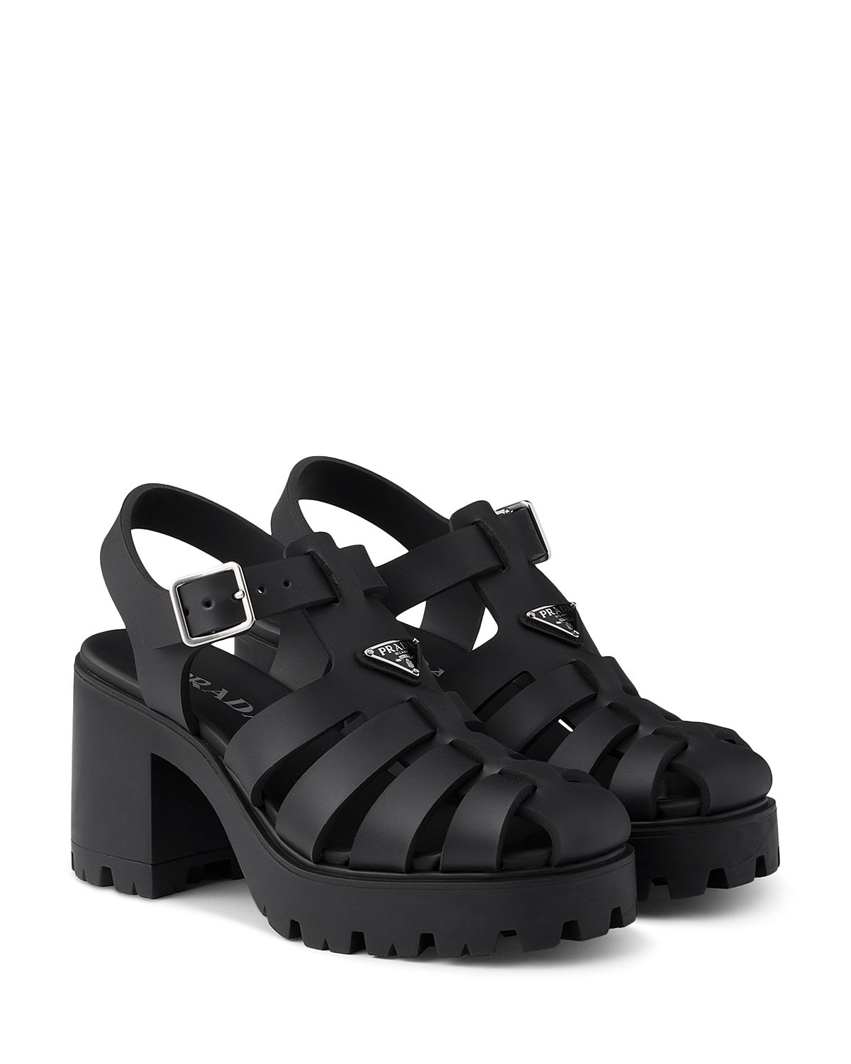Prada Women's Rubber Platform Sandals