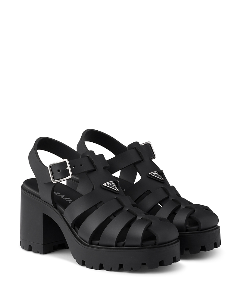 Prada Women's Rubber Platform Sandals