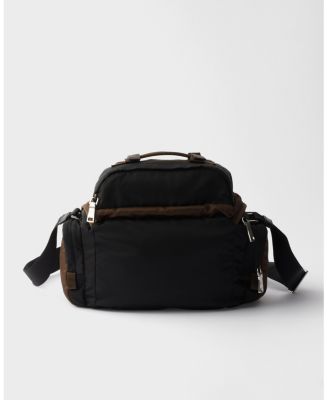  Re-Nylon and Leather Shoulder Bag