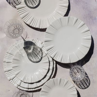 Bari White American Dinner Plate