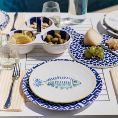 Elba's Fish Lined Fin Salad Plate