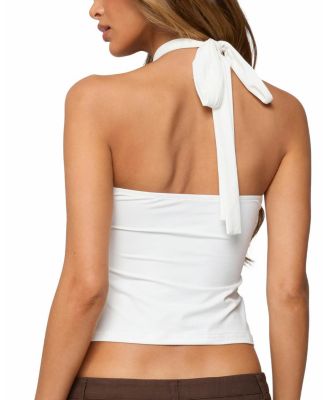 Halsie Ring Cut Out Halter Top