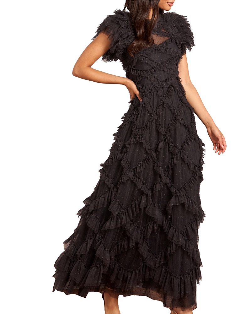 Needle & Thread Genevieve Ruffle Short Sleeve Maxi Gown