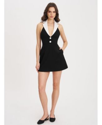  Ignacia Office Casual Halter Mini A-line Dress