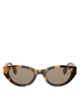 Lettering Oval Sunglasses, 51mm