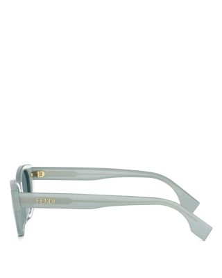 Lettering Oval Sunglasses, 51mm