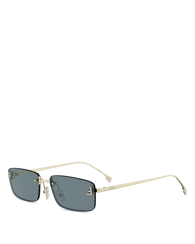 Fendi First Crystal Rectangular Sunglasses, 54mm · OS