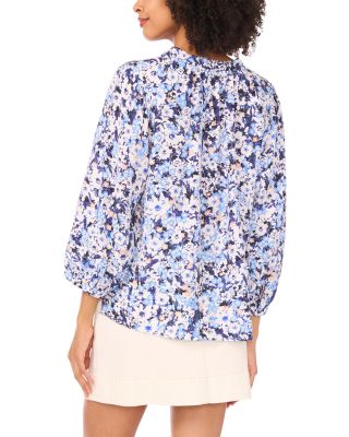 Split Neck Peasant Top