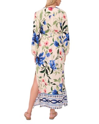 V Neck Long Sleeve Maxi Dress