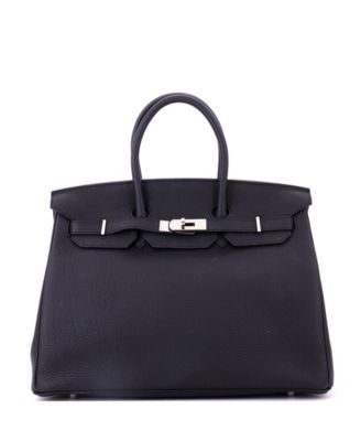 Birkin 35 Handbag Black Togo with Palladium Hardware