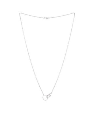  Love Interlocking Necklace 18K White Gold 17.25"