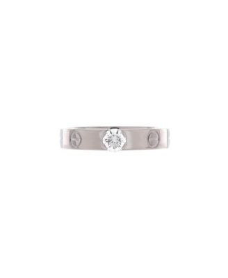  0.23CT LOVE Solitaire Ring 18K White Gold with Diamond
