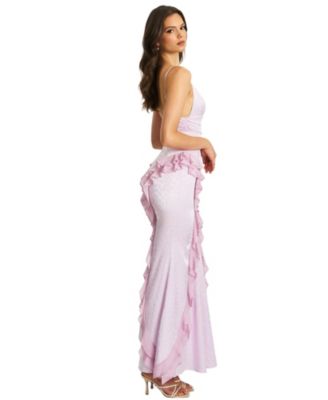  Paolina Jacquard Ruffle Mermaid Maxi Dress