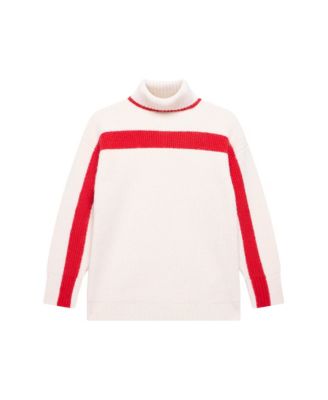  Women's Contrast Stripe Sweater