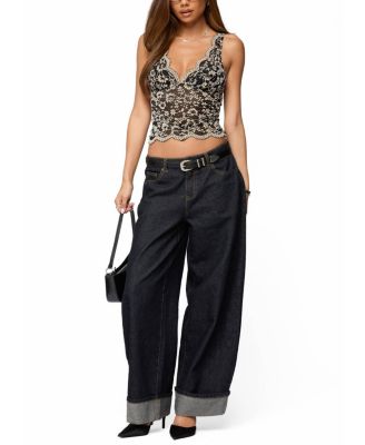 Araura Velvet Floral Sheer Top