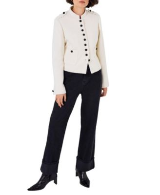  Women's Wool Blend Military Jacket